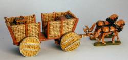 Wicker Supply Wagon with wooden wheels